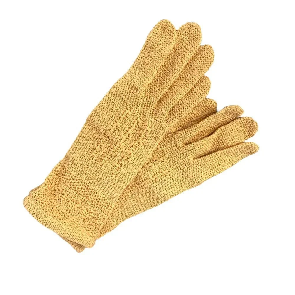 Vintage 50s Wear Right Crepe String Woven Gloves